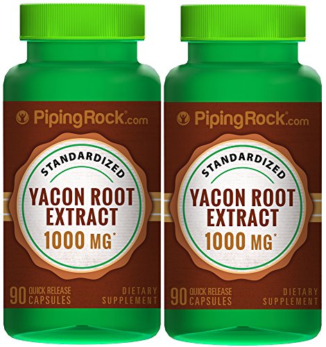 Piping Rock Yacon Root Extract 1000 mg Standardized 2 Bottles x 90 Quick Release Capsules Dietary Supplement Piping Rock Yacon Root Extract 1000 mg Standardized 2 Bottles x 90 Quick Release Capsules Dietary Supplement