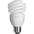Philips 433557 100-watt Equivalent, Bright White (6500K) 23 Watt Spiral CFL Light Bulb, 4-Pack