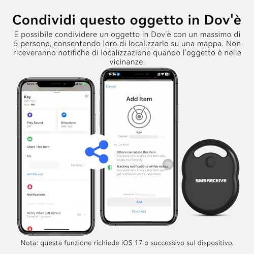 Smart Air Tracker Tag, Compatible with Apple Where Is (iOS Only), Bluetooth Find Items for Keys, Luggage, Wallets, Bags, Backpacks, Replaceable Battery (4 Black)