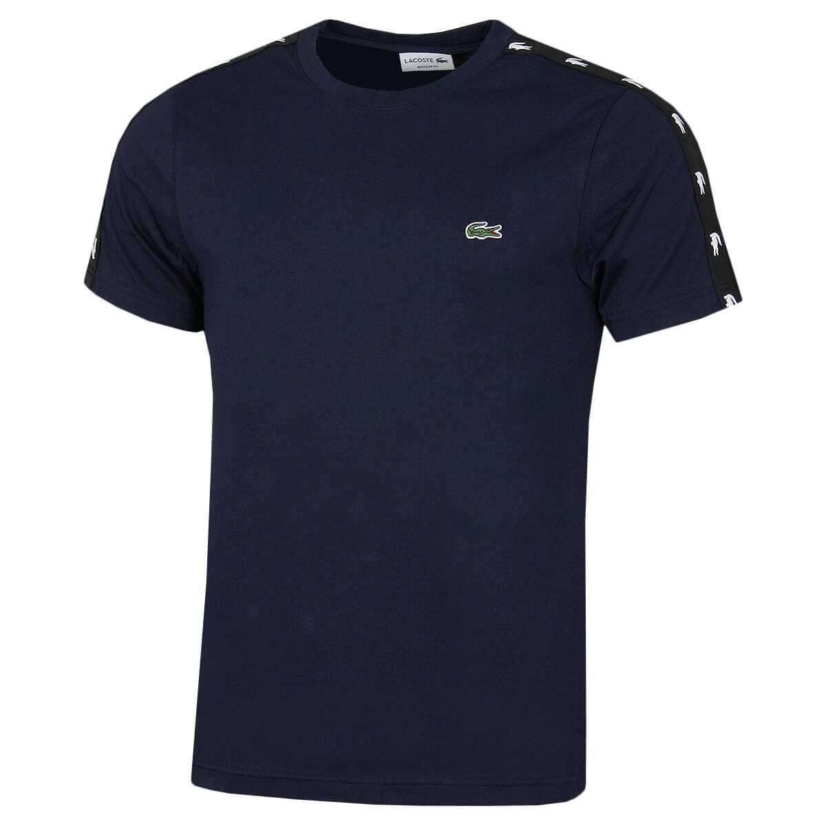 Men's Logo Tape Sleeve T-Shirt, Blue, 4XL