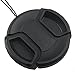 GTMax 55mm Black amera Plastic Snap On Lens Cap with Strap for Sony DSLR-A200, DSLR-A300, DSLR-A350 or SONY Alpha Kit lenses
