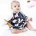 2 Pack Long Sleeved Bib Waterproof Bibs with pocket, 6 to 24 months baby girl and boy Bib (Bear & Cat)
