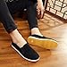 Aircee Men Chinese Traditional Old Beijing Shoes Kung Fu Tai Chi Rubber Sole Shoes Black