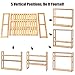 COSTWAY 3-Tier Bamboo Shelf Rack Adjustable Utility Storage Free Standing Bathroom Kitchen Living Room Organizer Holder Stand (3-Tier)