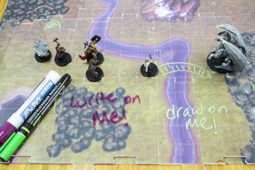 C4Labs Interchangeable Clear Acrylic Battle Tiles Great for D&D and RPG Games 5 Big Pack - Thumbnail 5