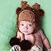 Huggalugs Baby Toddler or Adult Knit Moose Hat with Antlers S