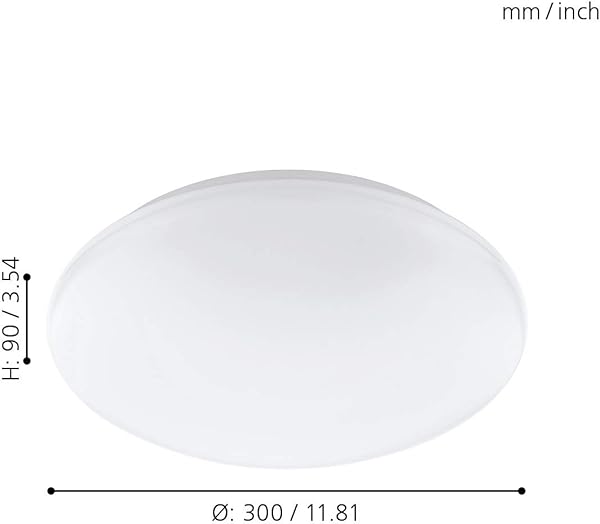 EGLO Lmpara LED de techo de connect Giron C Smart Home lmpara de techo de acero plstico color blanco dimetro de 30 cm regulable tonos blancos y colores ajustables