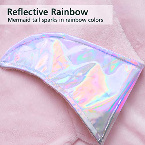 Bonzy Home Kids Mermaid Tail Blanket for Girls, Plush Soft Flannel