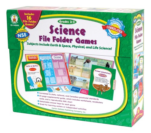 Science File Folder Games Grades 2-3 Educational Board Game
