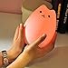 Umiwe Cute Kitty LED Children Night Light Kids Silicone Cat Lamp 7-Color Flashing USB Rechargeable Lighting, Warm White Light