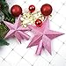 Aneco 2 Pack Glittered Christmas Tree Topper Star Treetop for Christmas Tree Decoration or Home Decor, Hard Plastic, 2 Size