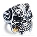 HanTian Anti-allergic domineering diamond-studded stainless steel ring Rock-loving punk-man's ring