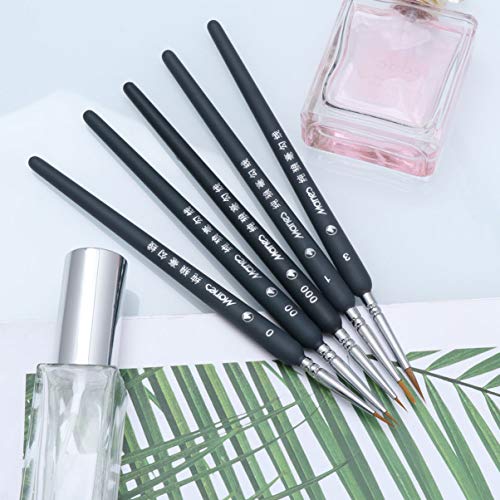 ULTNICE 5Pcs Feines Detail Pinsel Set Miniaturpinsel Mini Farben Pinsel für Acryl Aquarell Ölgemälde Gemälde – Bild 4