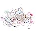 Pack of 24 Binder Clips, Lovely Cute Printing Style Metal Paper Clips Clamps (Pack of 24(25mm))