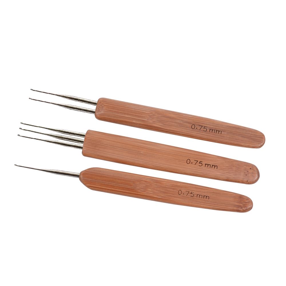 3pcs/Set Dreadlock Crochet Hook for Hair Dreadlock Needle Tools Dread Locks Crochet Needles 0.75mm（1 Hook,2 Hooks,3 Hooks