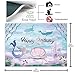 Allenjoy 7x5ft Under The Sea Mermaid Birthday Party Backdrop for Girls Photography Castle Whale Pearl Princess Birthday Photo Background Cake Table Decorations Banner