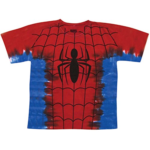 ImpactMerchandising Men's Spiderman Tie-Dye Costume T-Shirt