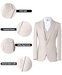 Mens Slim Fit Suits Wedding 3 Piece Suit Set