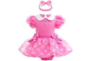 Dressy Daisy Infant Baby Girl Princess Dress Romper Tulle Tutu Fancy Birthday Halloween Bodysuit Outfit with Headband