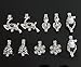 10pcs Mix Stainless Steel Tones Alloy Christmas Gift Snowflakes Snowman Tree Deel Santa Claus Bead Cage Pendant Add Your Own Pearls Stones Rock Perfume Essential Oils Diffusing Locket Charms