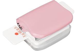 YAOGOHUA Binding Machines, Mini Manual Multipurpose 6 Holes Cinch Book Binding Machine, Coil Binding Machine for Home Office(Pink)