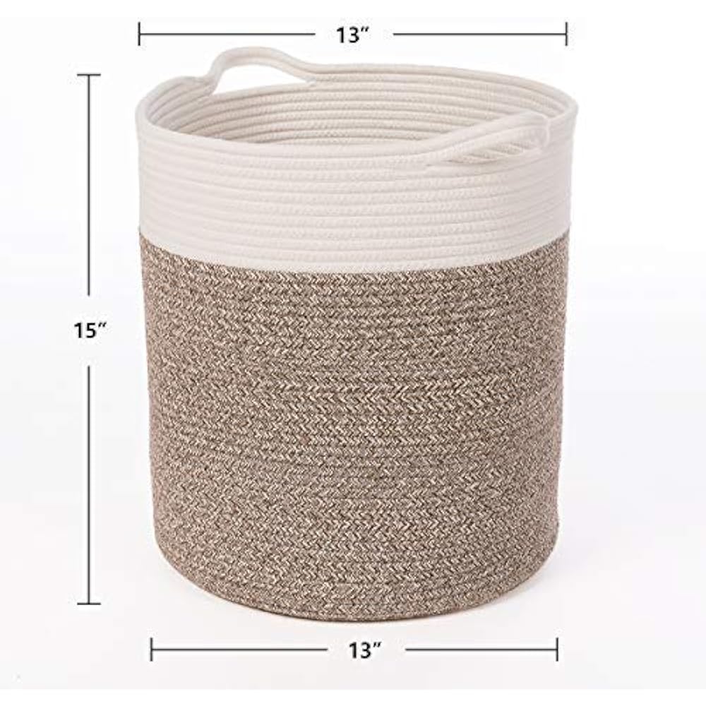 Goodpick Medium Cotton Rope Basket Woven Baby Laundry Blanket Toy