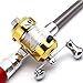 Sportsvoutdoors Telescopic Protable Pocket Fish Pen Carbon Fishing Rod Pole + Reel (Red)