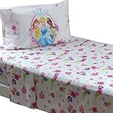 3pc Disney Princesses Twin Bed Sheet Set Cinderella Tiana Royal Garden Bedding Accessories