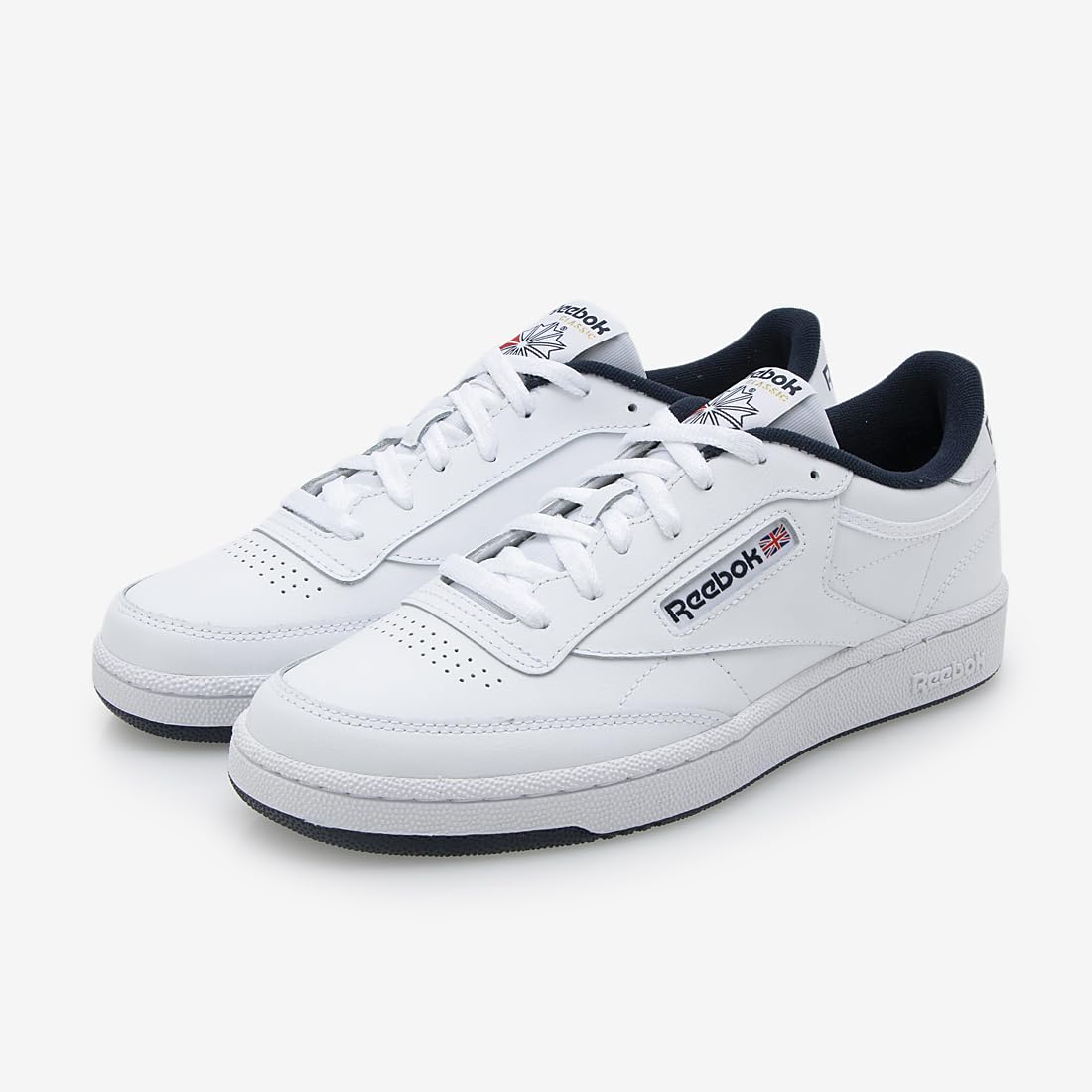 Reebok Herren Club 85 Fitnessschuhe, Weiß Intense White Navy, 42.5 EU 3