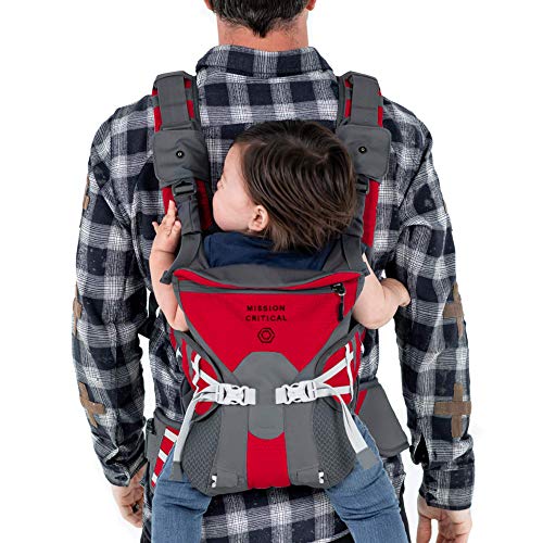 Mission Critical Baby Carrier - System 02 - Baby Carrier for Men - Front & Back Carrier (Adventure Red)