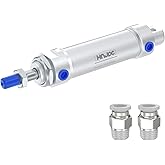 HNJPC MAL Mini Pneumatic Cylinder 5/8 inch (16mm) Bore 2 inch (50mm) Stroke with Magnetic, Compact Round Body Double Acting A