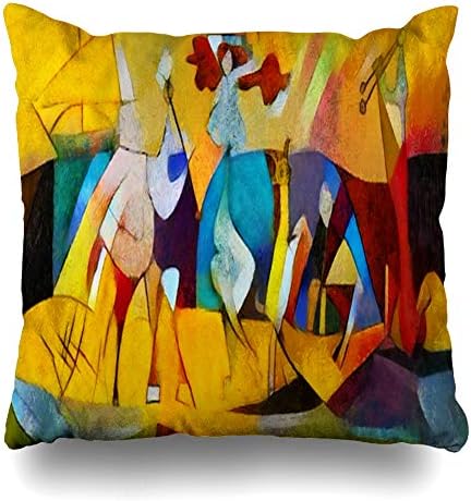 Kutita Decorativepillows Covers 16 x 16 inch Throw Pillow Covers,Alternative Reproductions Famous Paintings Picasso Applied Pattern Double-Sided Decorative Home Decor Pillowcase