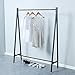 GWH Urban Iron Clothing Racks 59in,Commercial Clothes Racks for Hanging Clothes,Modern Metal Heavy Duty Garment Rack,Portable Retail Display Rack Standing Clothes Rack(Black)