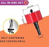 GARHWAL Bi-Metal Hole Saw 60 mm with Arbor and Pilot Bit view 6