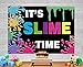 Fanghui 7x5ft It's Slime Time Photograph Backdrop for Kids Colorful Fiesta Boy Girl Birthday Party Baby Shower Dessert Table Summer Black Background Splatter Glow Favors Supplies Photobooth Props