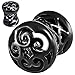 bodyjewellery 2g 2 Gauge 6mm Black Double Flare Ear Plugs Flesh Tunnels AFXO Ear s Stretching Piercing BKT018