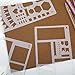 Painting Template Bullet Journal Stencil Supplies with 12 Colored Fineliner pens Notebook/Diary/Scrapbook DIY Painting Drawing Template Stencil 4x7 Inch