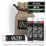 Luxury Lip Balm Set with SPF 15 by L'AUTRE PEAU - Dry Chapped Lips Treatment with Moisturizer for Sun Protection (Indulgence Set)