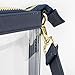 Capri Designs Small Clear Crossbody Bag, Transparent Stadium Approved Purse for Women - Navy