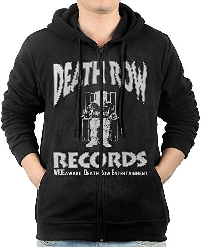 Men Death Row Records Logo Notorious Biggie Killer Hooded Sweatshirt Black