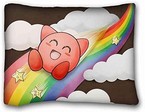 Hertanercase Nature Clouds kirby clouds rainbows Custom Zippered Soft Pillow Cases 20x30 (Two sides)