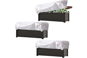 3 Pcs Rectangular Winter Plant Freeze Protection Cover,Winter Plant Covers with Drawstring for Outdoor Balcony Windowsill (47
