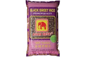 Asian Best Black Sweet Rice, 5 lb Bag, Sticky Rice