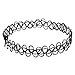 JANE STONE Choker Black Stretch Gothic Tattoo Henna Necklace