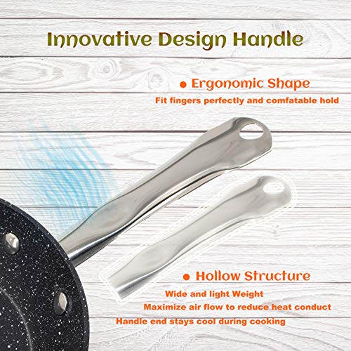 Cosylavia Granite Nonstick Cookware Set, 12pcs Ceramic Cooking Set