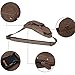 BAIGIO Men's Retro Leather Chest Bag Shoulder Sling Backpack Crossbody (Brown)