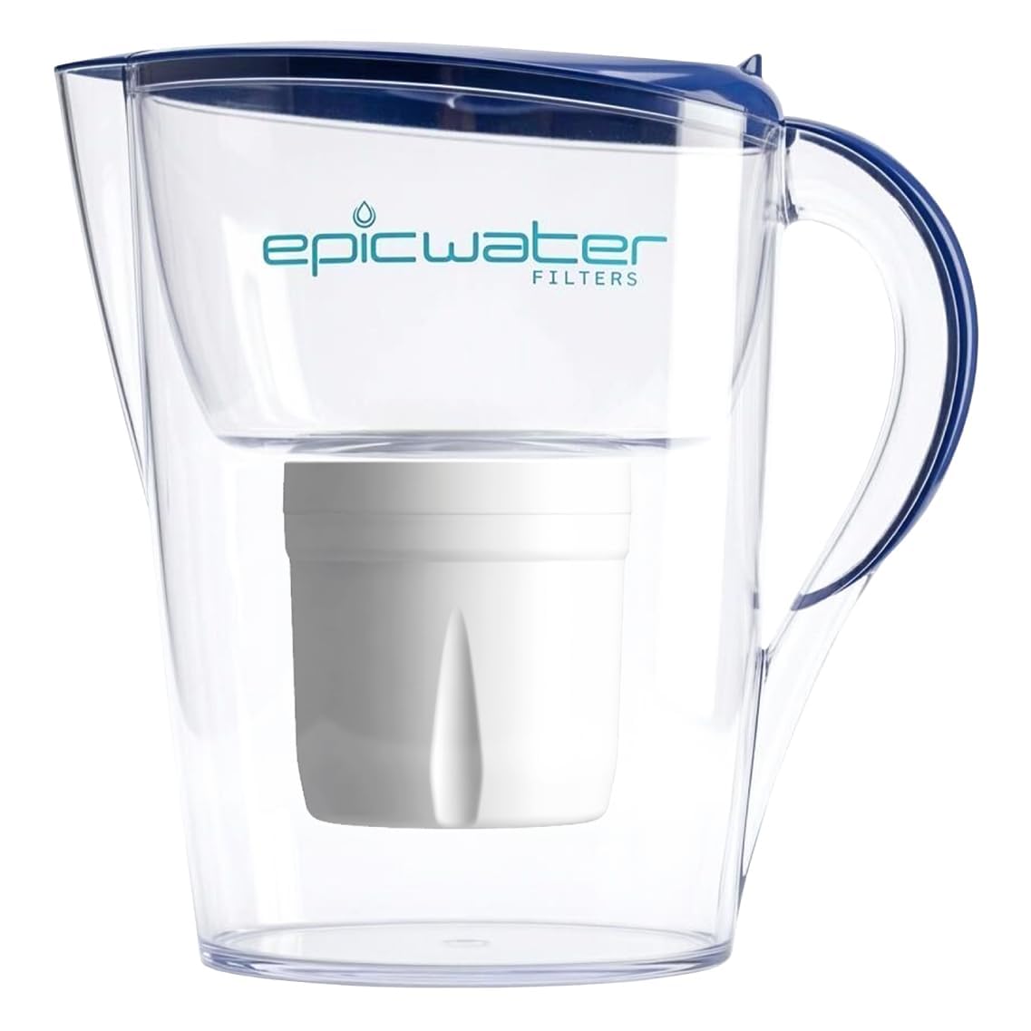 Photo 1 of Epic Water Filters Pure Filter Pitchers for Drinking Water, 10 Cup 150 Gallon Filter, Tritan BPA Free, Reduces Fluoride, Chlorine, Lead, Forever Chemicals (Navy Blue XP)