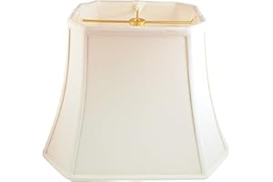 ROYAL DESIGNS, INC. Royal Designs Rectangle Cut Corner Lamp Shade - White - (5 x 6.5) x (8 x 12) x 10