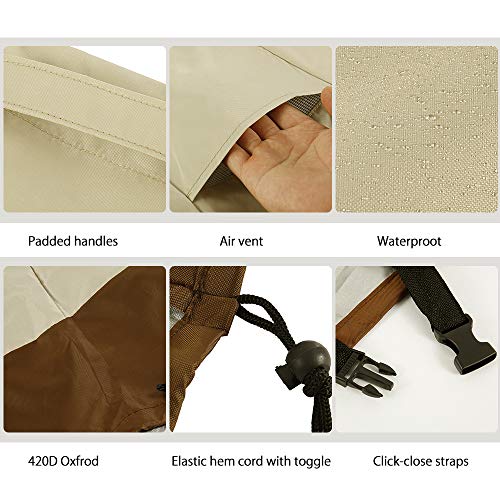 BullStar Patio Round Daybed Cover 90 Inch, 420D Outdoor Garden