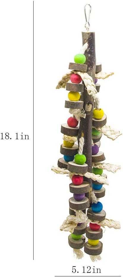 EBaokuup Wood Bird Chewing Toys-Blocks Parrot Tearing Toys Best for Finch,Budgie,Parakeets,Cockatiels - Image 4